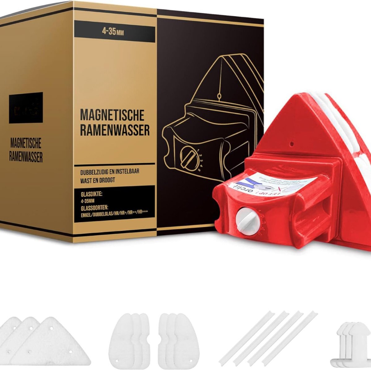 Equivera Magnetische Ramenwasser - Ramenwasser - Magnetische Raamwisser - Ruitenreiniger - Ramenwasser Magnetisch