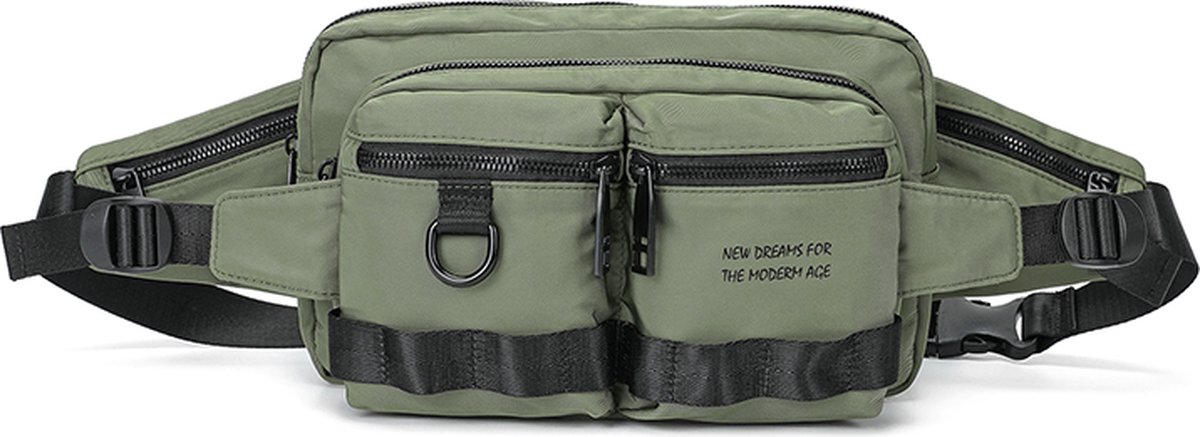 Gudika - Unisex - Heuptas - Crossbody tas - Dames Tas - Telefoontasje - Buideltas - Schoudertas - Heren Tas - Tasje - Reistas - Groen