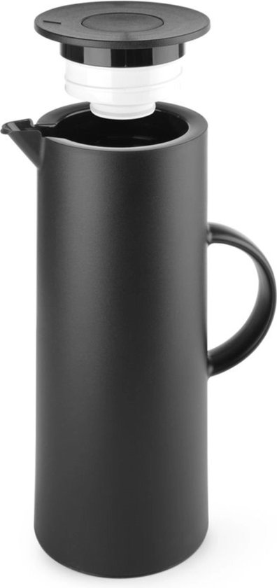 Hendi Thermos 1 litre | Noir | Double paroi avec bouteille intérieure en verre