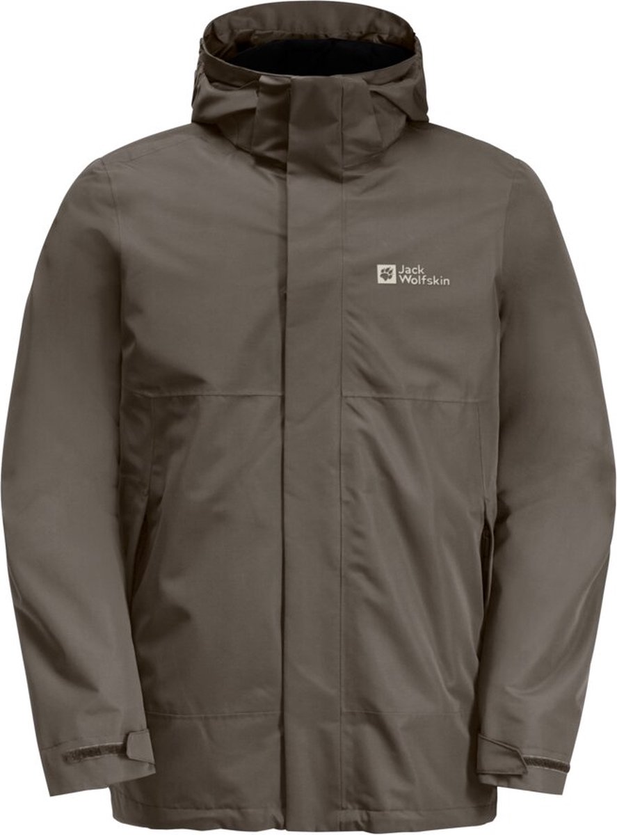Jack Wolfskin Luntal 3in1 Jacket Men - Winterjas - Heren - Cold Coffee - Maat M