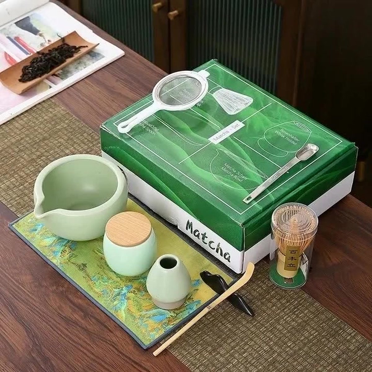Matcha set Green in luxe cadeauverpakking | Matcha thee