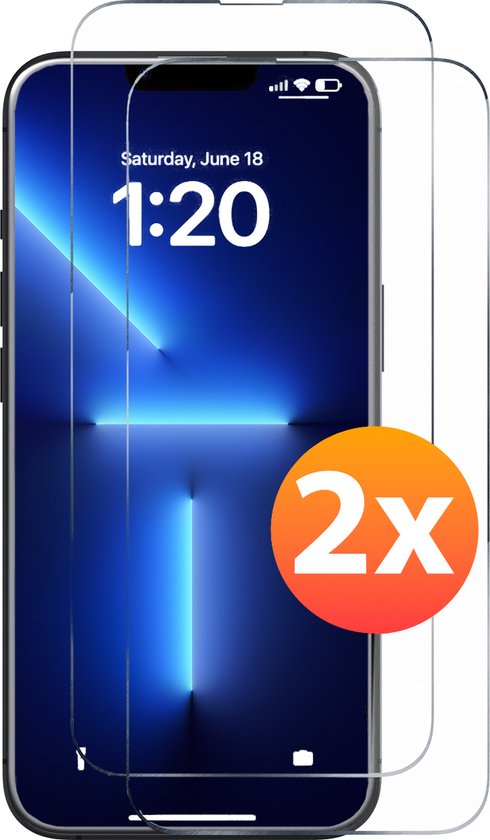 Geschikt voor iPhone 13 / iPhone 13 Pro Screenprotector Tempered Glass - 2 stuks Beschermglas