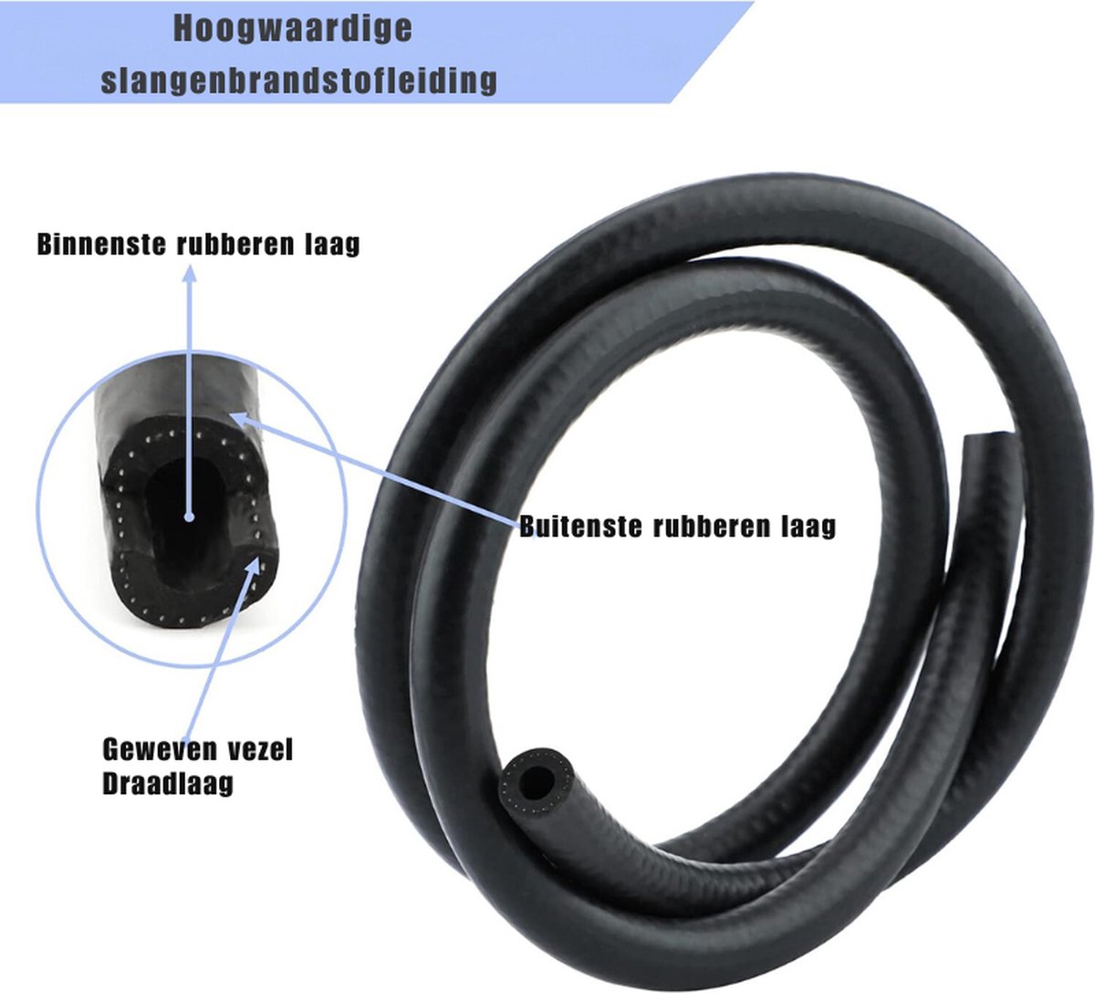 Brandstofslang Universeel ø Binnen 7 mm ø Buiten 14 mm l=5.000 mm