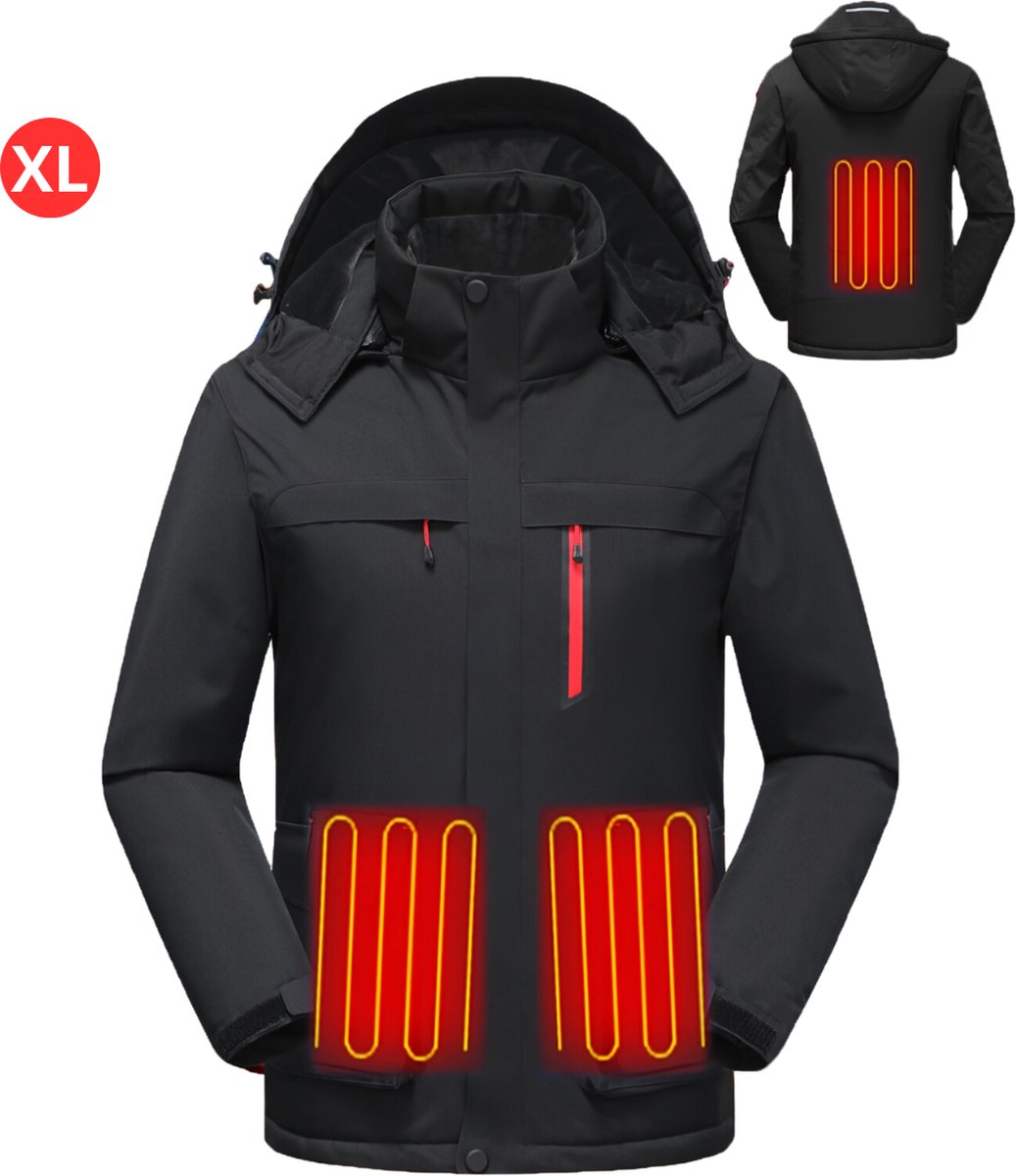 Bovista Elektrische Kleding Warm Heating Jacket Jas Met Verwarming Thermo Jas Verwarmde Jas Heren Zwart