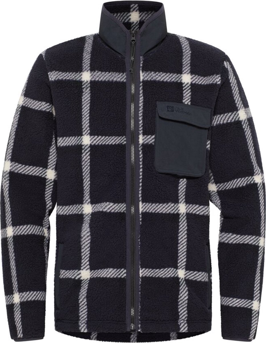 Jack Wolfskin Felsicht Check Jacket Men Outdoorvest Heren Blauw