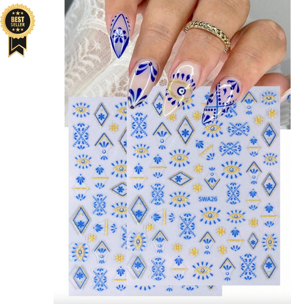 Goedkoopste GUAPÀ® Nagelstickers Bohemeemse Style | 2 Vellen nagel stickers diverse patronen | Zelfklevende Nagelstickers | Nail Decals | Nail Art | 2 vellen Nagelstickers Bohemeemse Style