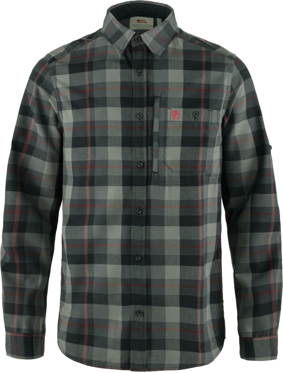 Fjallraven Fjallglim Shirt LS Men Outdoorblouse Heren Lange mouwen Zwart
