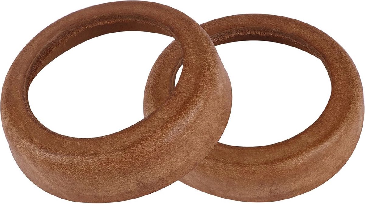 2 Stuks Leren Afdichtingsset voor Handgreeppomp Type 75 - Hoogwaardige Rundleer Manchet en Zuigermanchet