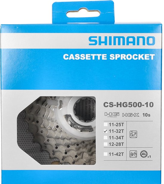 Shimano Cassette Tiagra Hg500 11-32t 10s Staal Zilver van Shimano — afbeelding 4