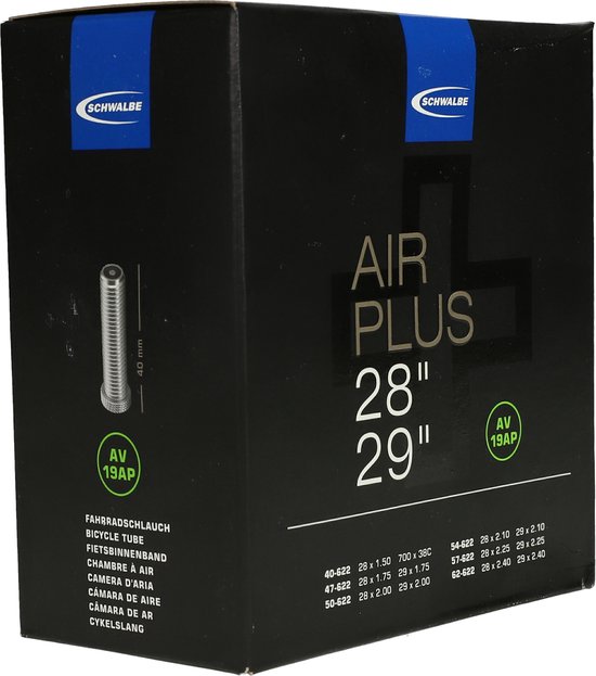 Binnenband Schwalbe AV19AP Air Plus 28/29 / 40/62-622 - 40mm ventiel van Schwalbe — afbeelding 4