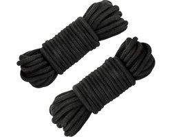 LekkerStout Shibari Bondage Touw - 2x 5m Lang - Bondage - Zwart - BDSM Toys | ( LS134 )