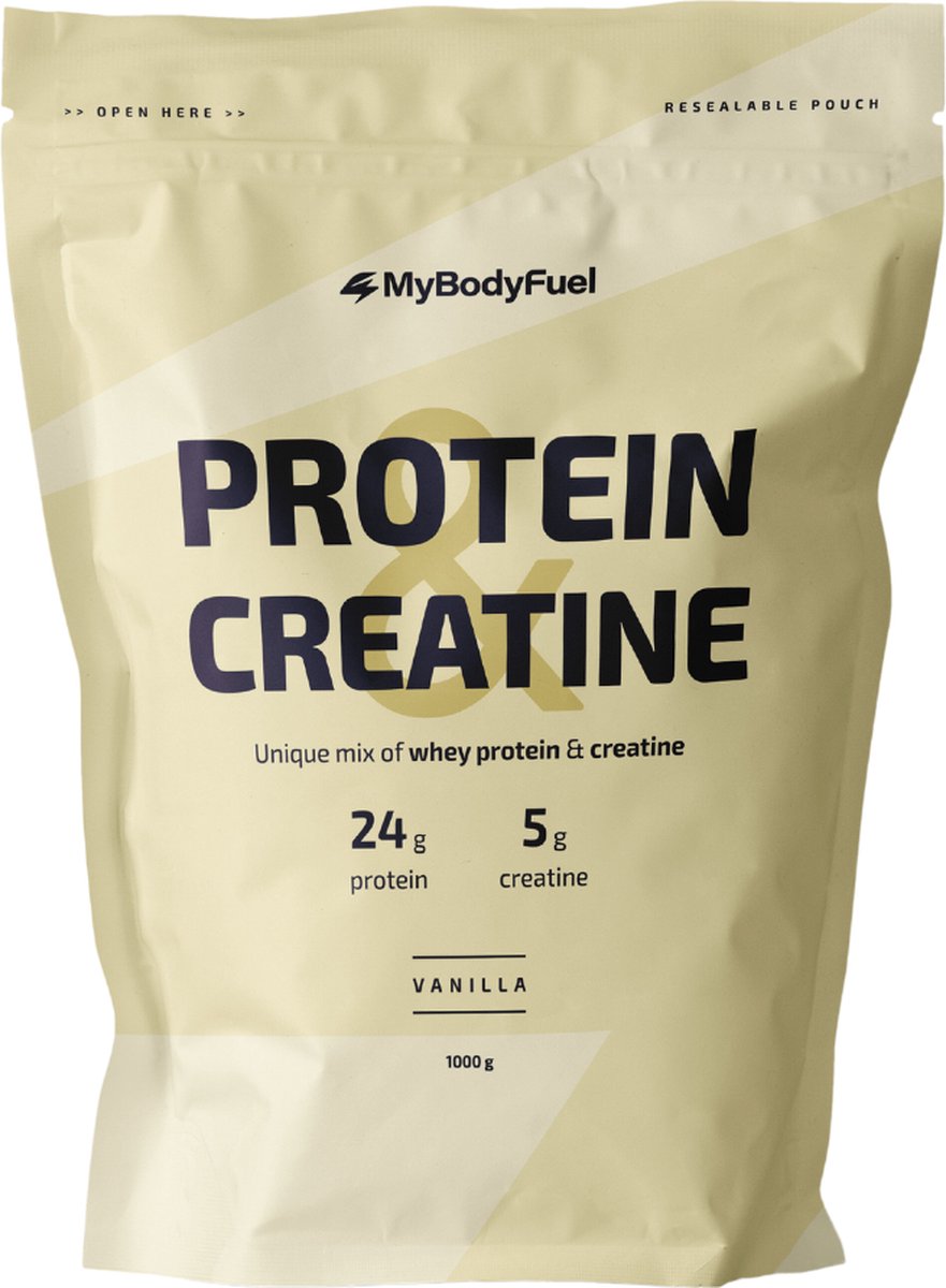 Goedkoopste MyBodyFuel - Whey Protein & Creatine - Vanille - Eiwitpoeder met creatine monohydraat - Eiwit shake - 1000 gram