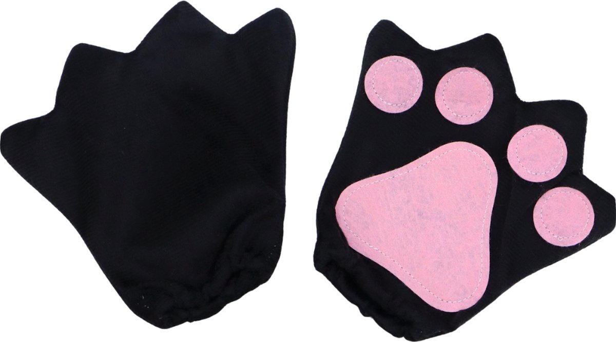 Joya Kids® Kat Zwart Verkleed Accessoires | Verkleedset Katten | Meisjes en Jongens en Volwassenen Verkleedpak Kitten | Carnaval en Halloween Outfit kinderen en volwassen | Haarband met Oren, Staart, Pootjes en Strik | Zwart — afbeelding 10