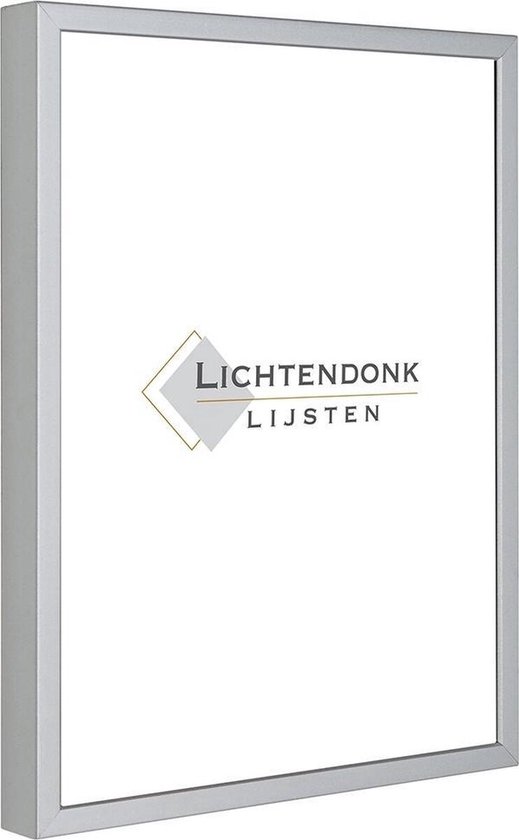 Cadre en aluminium 50 x 50 argent mat - Acrylite antireflet résistant aux UV - Qualité musée