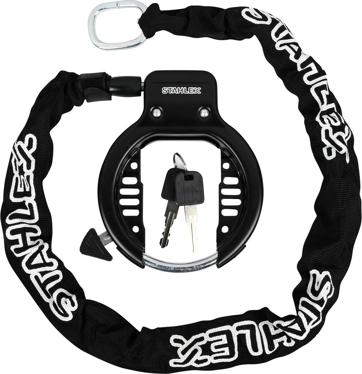 Stahlex Ringslot + Insteekketting 5.5mm X 90cm | Zwart