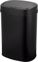 Bol.com Five Stars® Prullenbak met Sensor - 60 Liter - Afvalbak RVS - Vuilnisbak - Soft Close Deksel - Zwart aanbieding