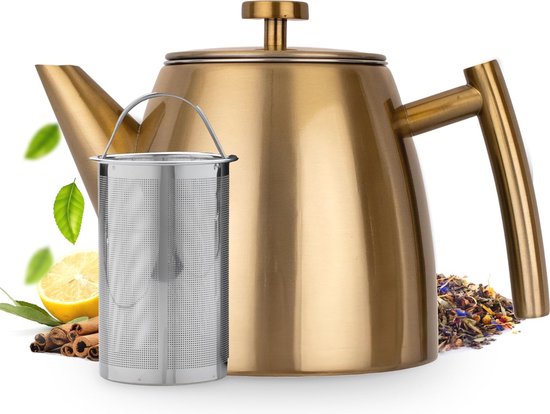 Bredemeijer Duet Classic Strak Theepot Natuurzwart beslag 1,2 ltr