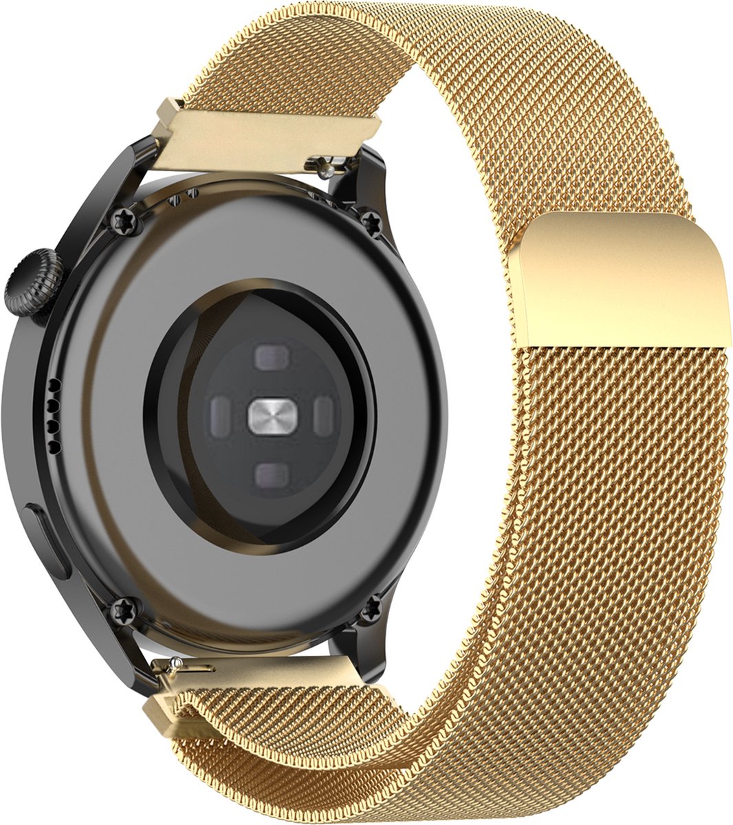 YONO Milanese Bandje 20mm - geschikt voor Samsung Galaxy Watch 7/6/5/Classic - Garmin Vivoactive 6/5 - Huawei Smartwatch - Goud