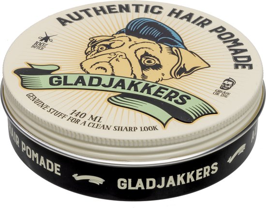 Gladjakkers Authentic Hair Pomade - 140ML - Waterbasis - Kuivenbouwer