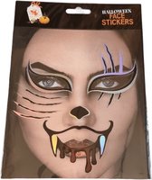 Gezicht sticker/face jewel Halloween