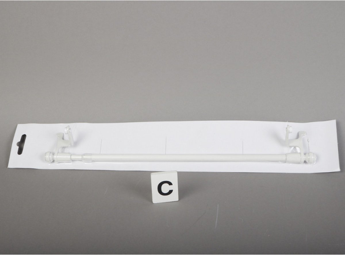 Gifi Diffusion - Uitschuifbare gordijnroede - Metaal - Wit - 30-50 cm