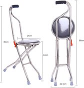 Wandelstok met Zitje – Hulpmiddel – Wandelstok ook bruikbaar als kruk – Lichtgewicht aluminium wandelstok met Zitting – zowel voor Links- als Rechtshandigen – Cadeautip