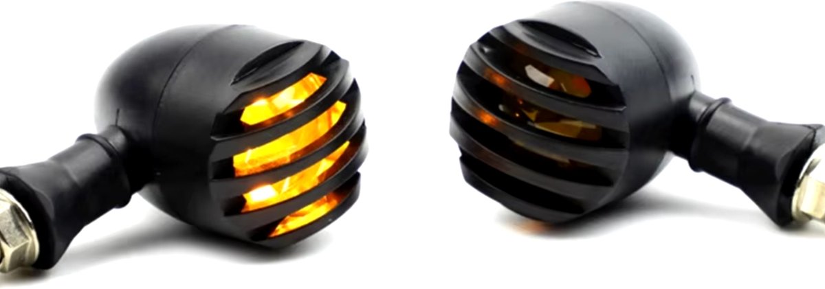 Knipperlichten Motorfiets - Zwarte LED Knipperlichten - Set van twee stuks