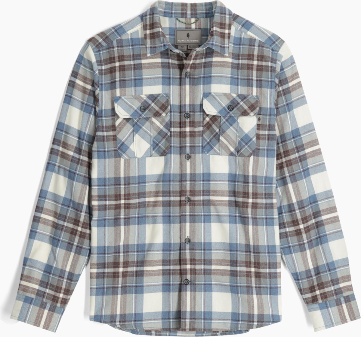 Royal Robbins Lost Coast Flannel Plaid Blouse Heren Blauw