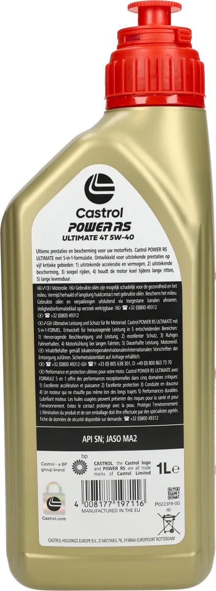 Castrol Power RS Ultimate 4T 5W40 olie 1 liter — afbeelding 2
