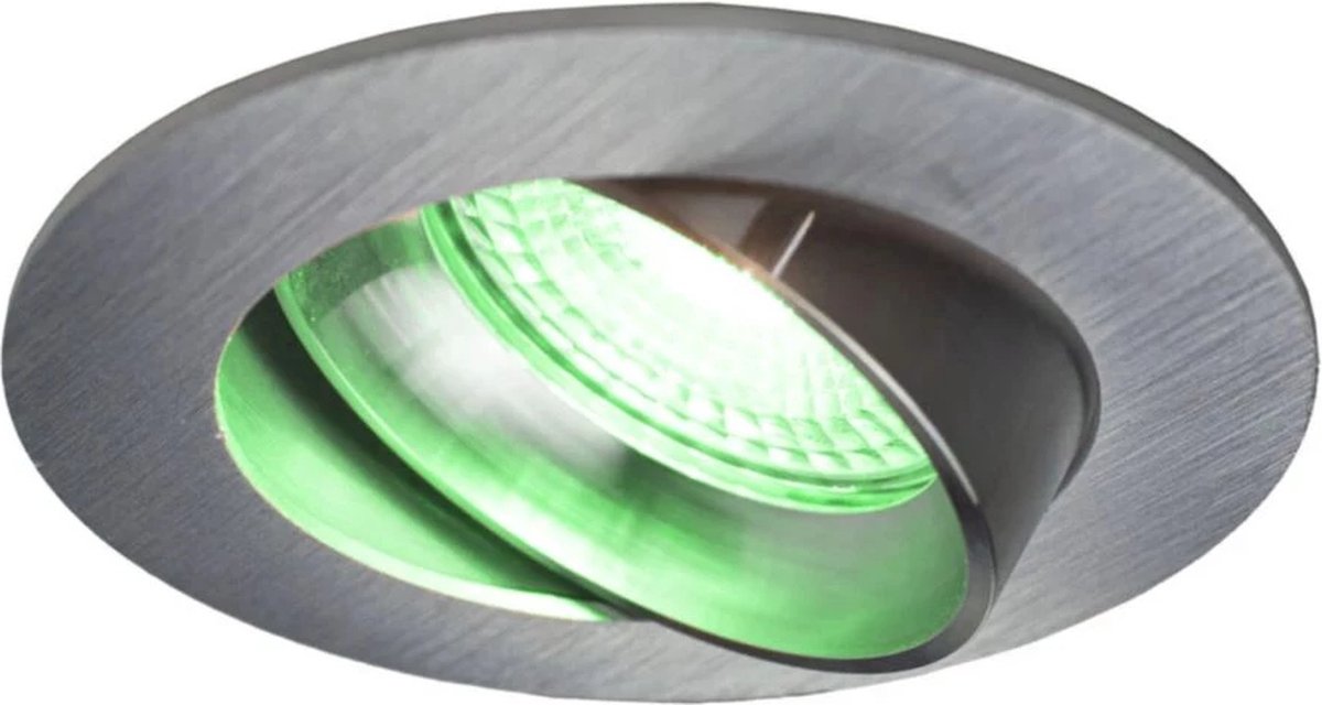 Zigbee smart Inbouwspot Silver 4.7W | Rond | 73 mm | HUE compatible | RGB-CCT