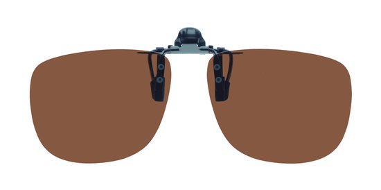 Foto: Polar specs 43x132 mm aluminium opklapbare voorhanger ovaal rond clip on zonnebril brilclip voorzetbril polarized brown unisex