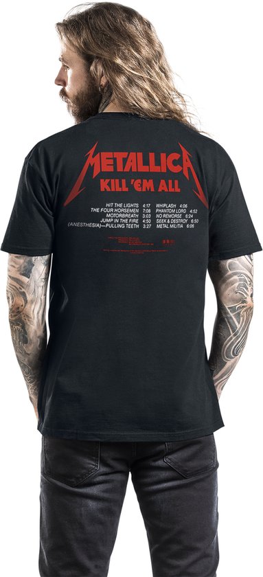 Metallica Tshirt Homme -L- Kill 'Em All Tracks Zwart
