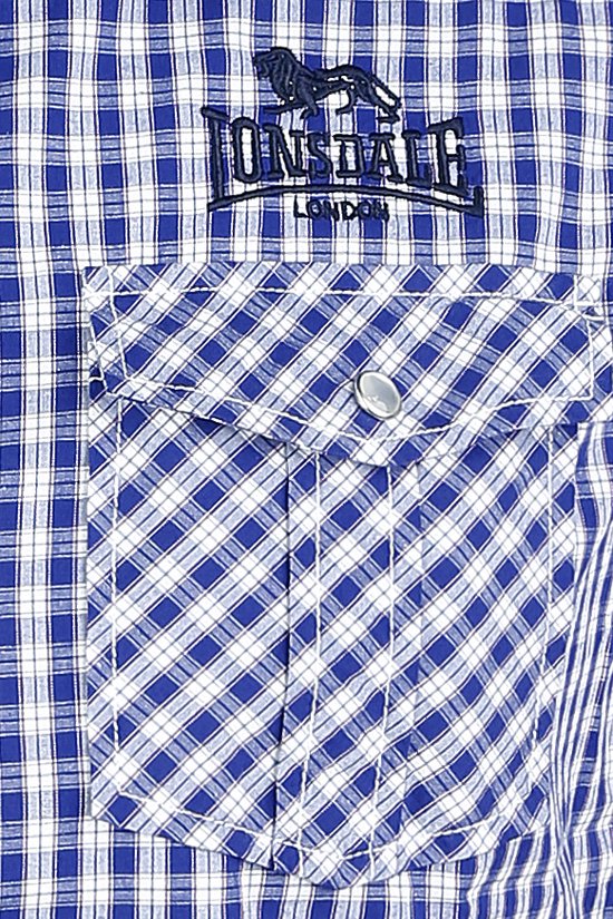 Lonsdale Berny Chemise Manches Courtes Blauw L Homme