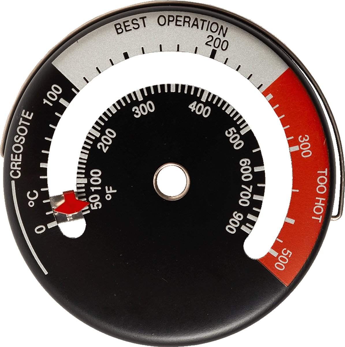 Livn Kachelthermometer - Magnetisch - Meet tot 500°C - Hoogwaardig aluminium