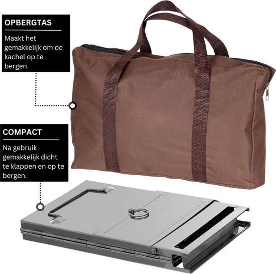 Tamarow Draagbare Houtkachel Voor Kamperen - Camping Oven - Kampeer Kachel - Camping Kooktoestel - Camping Accessoires - Extra Groot van Tamarow — afbeelding 3