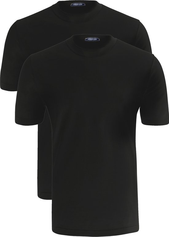 Schiesser - Lot de 2 t-shirts américains à col rond Noir - M