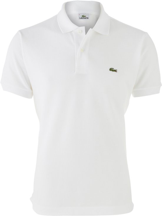 Lacoste Heren Poloshirt - White - Maat M
