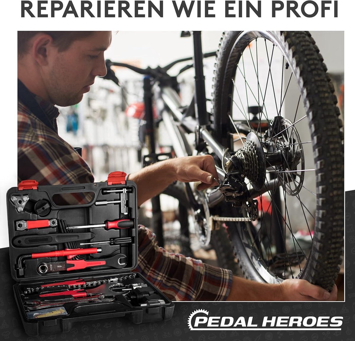 29-delige gereedschapskoffer voor fiets MTB eBike - professionele en beginners gereedschapsset fiets gereedschap koffer — cadeau in Sport & Outdoor - foto 6