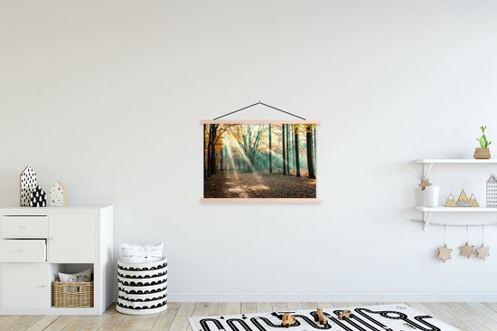 Forêt d'automne aux Nederland affiche textielposter lattes vierge 90x60 cm - Tirage photo sur plaque scolaire (décoration murale salon / chambre)
