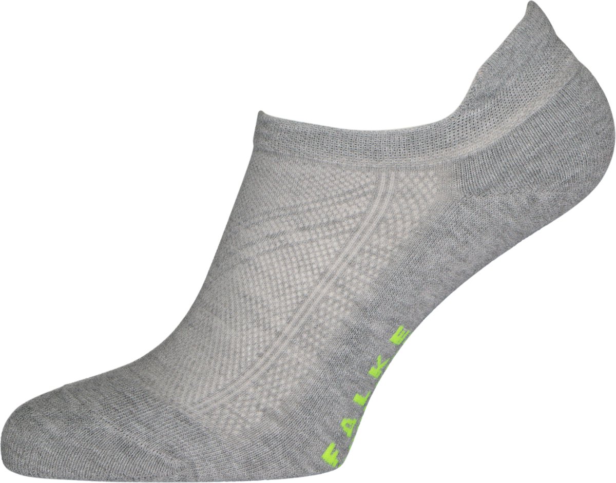 FALKE Cool Kick kort eenkleurig functioneel materiaal sneakersokken enkelsokken unisex grijs - maat 35-36