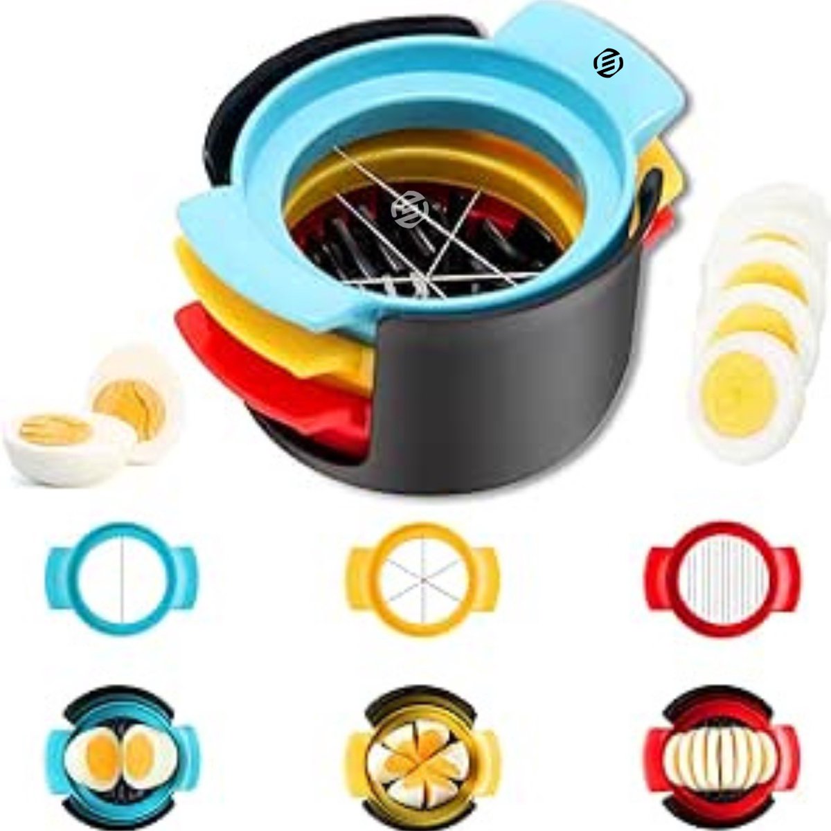 Equivera Eiersnijder - Eiersnijer - Eier Snijder - Eiersnijders - Champignonsnijder - Keukenbenodigdheden - Keuken Accessoires - Eiergereedschap - Egg Slicer