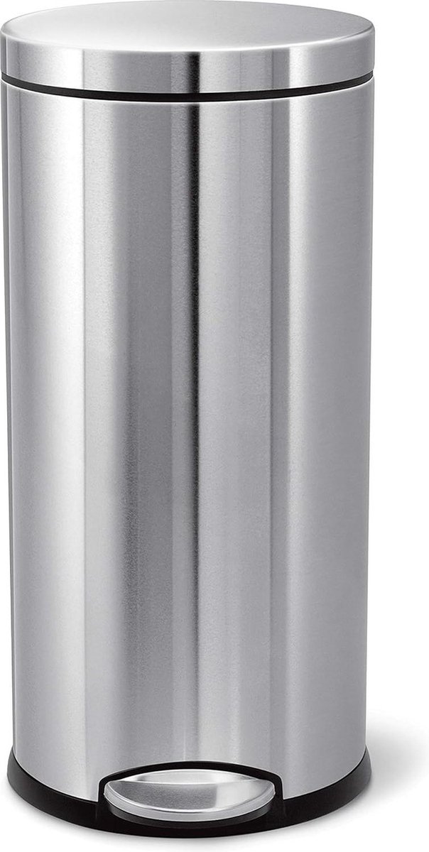 Afvalemmer Roestvrij Staal Zilver 30L - HTML Content - CW 1810 pedaalemmer 50 liter
