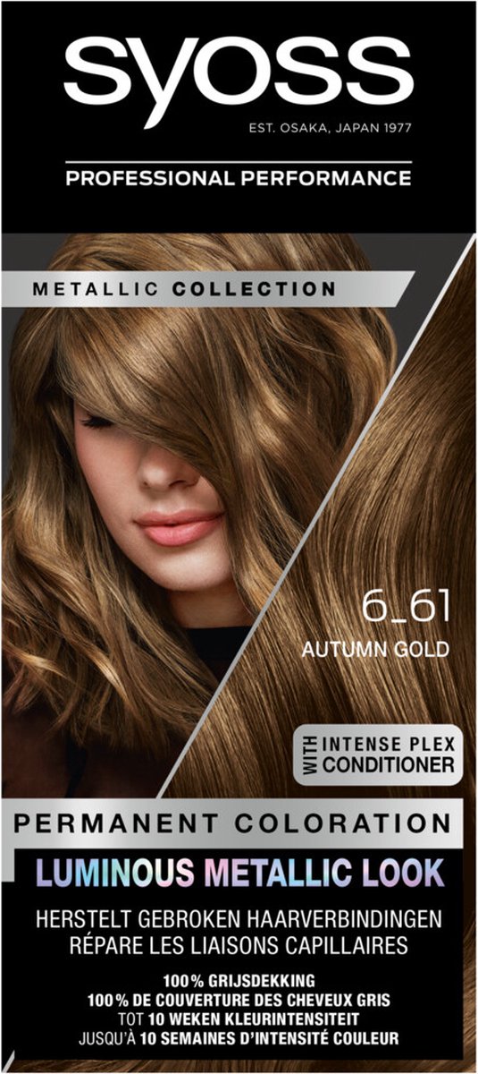 Syoss Metallics Haarverf 6-61 Autumn Gold - 3 x - Voordeelverpakking