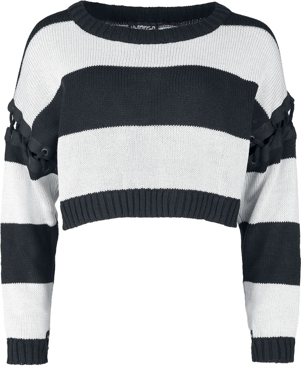 Heartless Hypnosis Dames Gebreide trui - zwart/wit - S