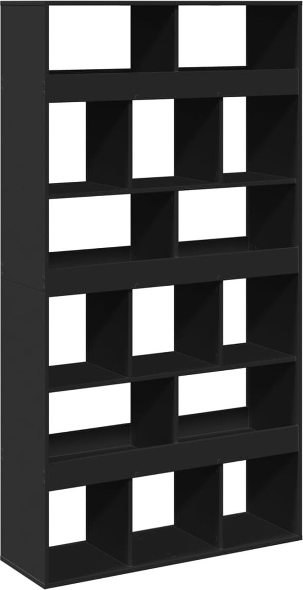 vidaXL Kamerscherm - 100x33x187,5 - cm - bewerkt - hout - zwart