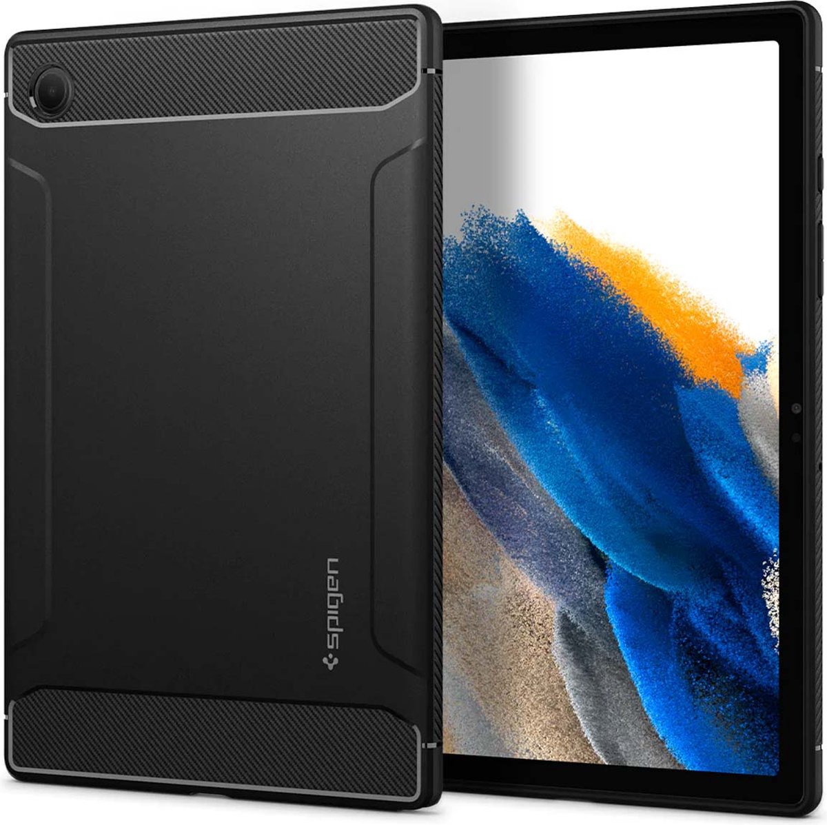 Spigen Rugged TPU Samsung Galaxy Tab A8 hoes - Zwart