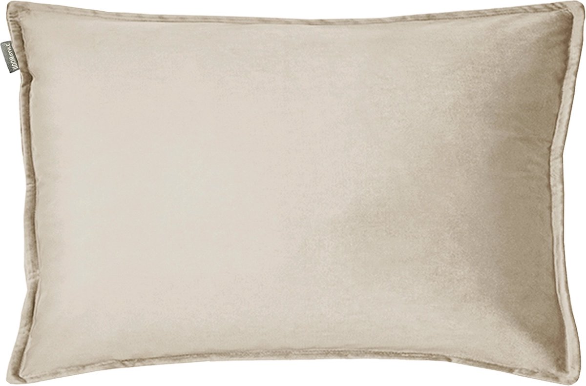 HOOMstyle Kiki Kussen - Sierkussen Rechthoek - Fluweel - 40x60cm - Zand