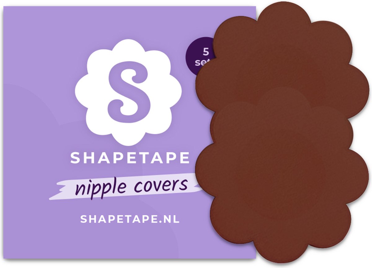 Shapetape Nipple Covers - 10 Stuks - bruin - Tepelstickers - Tepelplakkers - Tepelcovers - Tepelbedekkers Tepelplakkers - Tepelstickers - Tepelbeschermers - Tepelpleisters - Boob tape - Nipple sticker