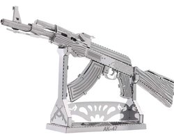 AK-47 11CM x 6 CM 3D Metalen Miniatuur Bouwpakket - Schaalmodel Puzzel - Geweer - Wapen