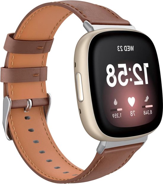 Cinturino elastico in pelle per Fitbit Versa 1, Versa 2, Versa 3 e Sense Watch - Italia
